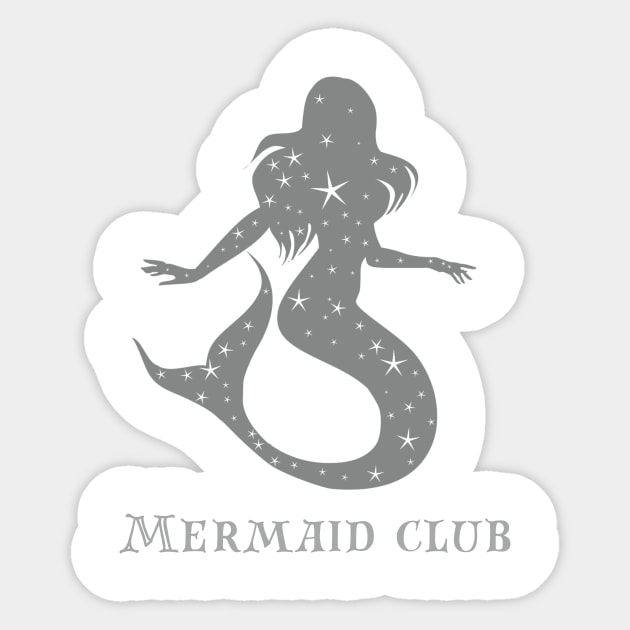 Mermaid club quote cute ocean graphic Sticker by CameltStudio